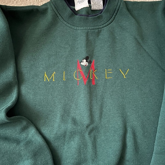 Disney Green Crewneck Sweater with Mickey Design - Picture 3 of 3